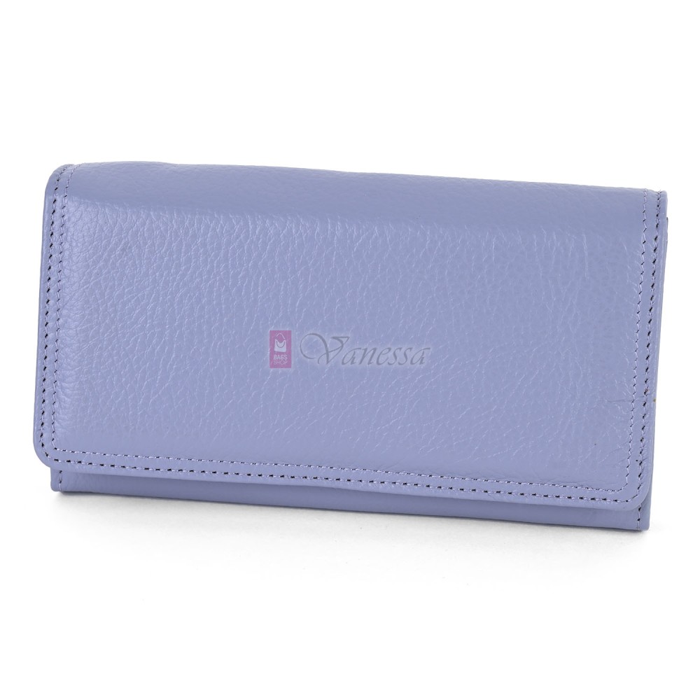  Дамско портмоне от естествена кожа в лилав цвят. КОД: 1001